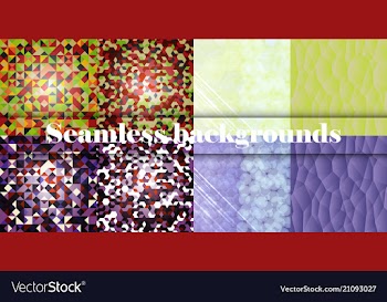 Collection of seamless ornametal patterns vector image