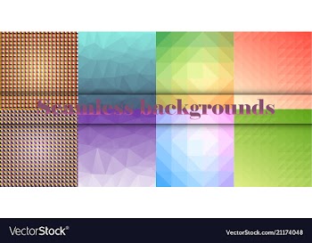 Collection of seamless ornametal patterns vector image