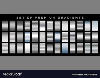 collection of silver chrome metallic gradient