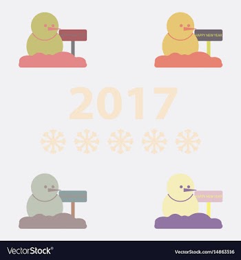 Collection of snowman of vector image