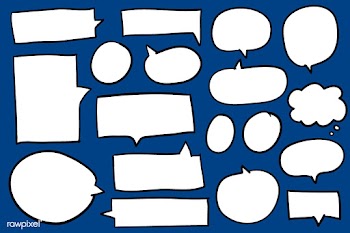 Collection of speech bubbles on blue backgrou.. | Free stock vector - 463920