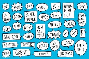 Collection of speech bubbles on blue backgrou.. | Free stock vector - 463935