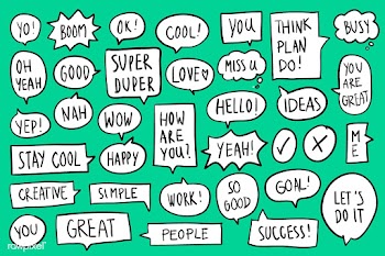 Collection of speech bubbles on green backgro.. | Free stock vector - 463929