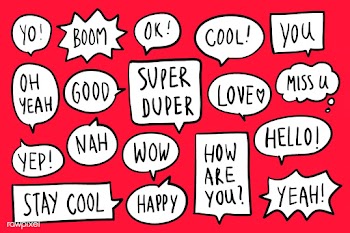 Collection of speech bubbles on red backgroun.. | Free stock vector - 463910
