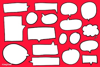Collection of speech bubbles on red backgroun.. | Free stock vector - 463921