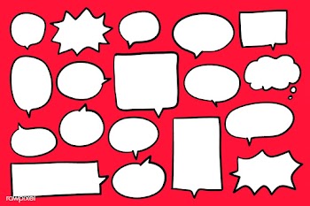 Collection of speech bubbles on red backgroun.. | Free stock vector - 463939