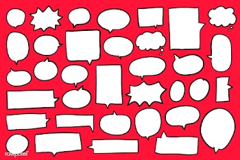 Collection of speech bubbles on red backgroun.. | Free stock vector - 463949