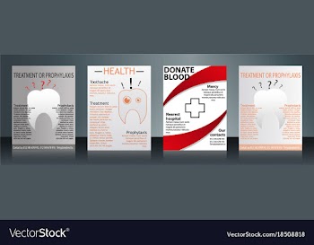 Collection of stylish flyers templates or banners vector image