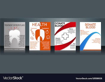 Collection of stylish flyers templates or banners vector image