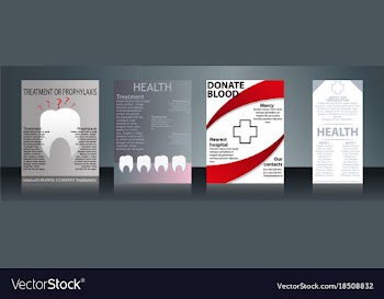 Collection of stylish flyers templates or banners vector image