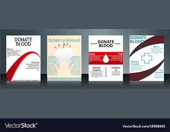 Collection of stylish flyers templates or banners vector image