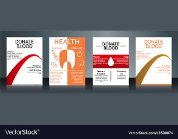 Collection of stylish flyers templates or banners vector image