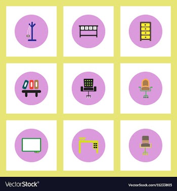 Collection of stylish icons in colorful vector image