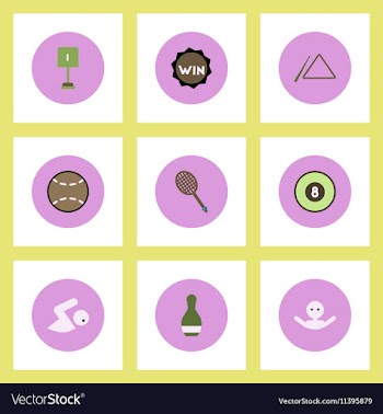 Collection of stylish icons in colorful vector image