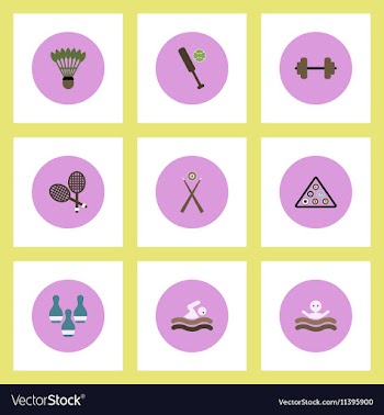 Collection of stylish icons in colorful vector image