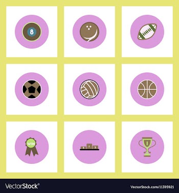 Collection of stylish icons in colorful vector image