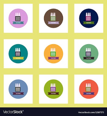 Collection of stylish icons in colorful vector image