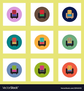Collection of stylish icons in colorful vector image