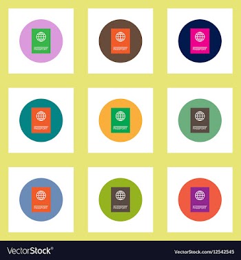 Collection of stylish icons in colorful vector image