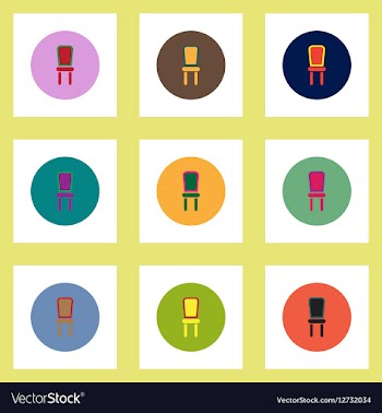 Collection of stylish icons in colorful vector image