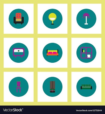 Collection of stylish icons in colorful vector image