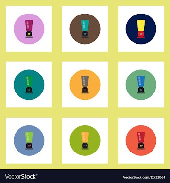 Collection of stylish icons in colorful vector image