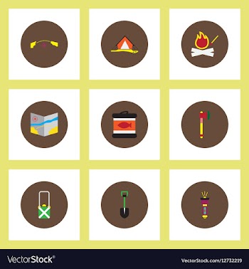 Collection of stylish icons in colorful vector image