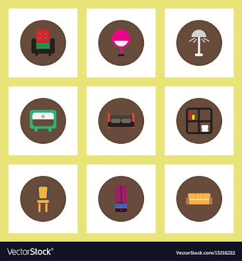 Collection of stylish icons in colorful vector image
