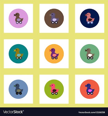 Collection of stylish icons in colorful vector image