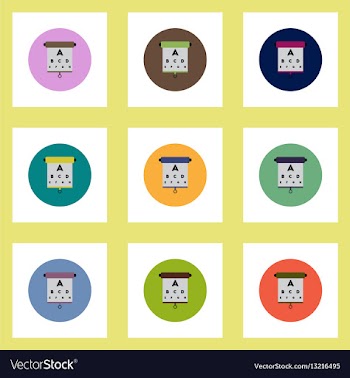 Collection of stylish icons in colorful vector image