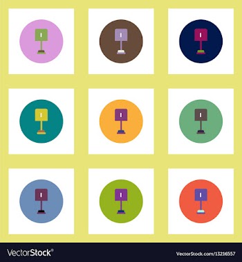 Collection of stylish icons in colorful vector image