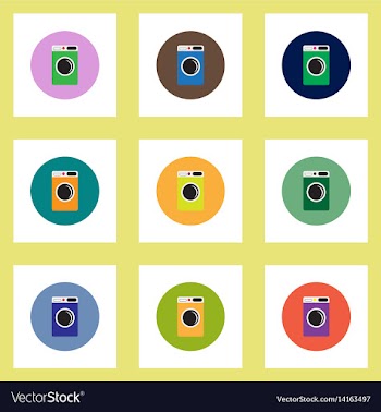 Collection of stylish icons in colorful vector image