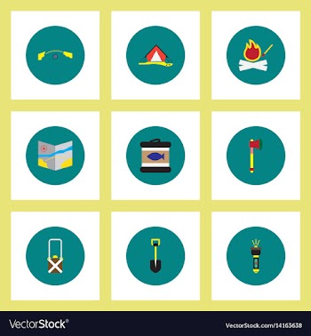 Collection of stylish icons in colorful vector image