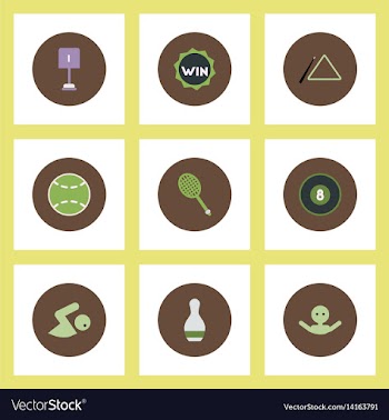 Collection of stylish icons in colorful vector image