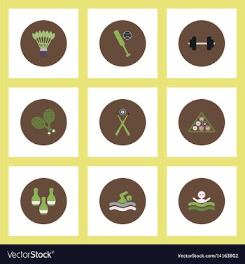 Collection of stylish icons in colorful vector image