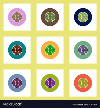 Collection of stylish icons in colorful vector image