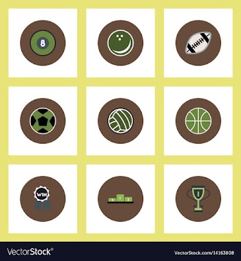 Collection of stylish icons in colorful vector image
