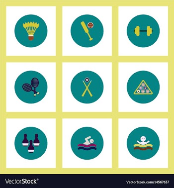 Collection of stylish icons in colorful vector image