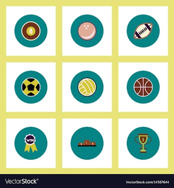 Collection of stylish icons in colorful vector image