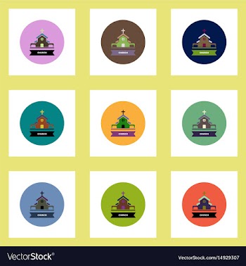 Collection of stylish icons in colorful vector image