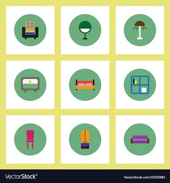 Collection of stylish icons in colorful vector image