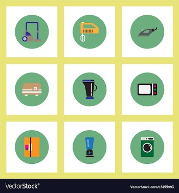 Collection of stylish icons in colorful vector image