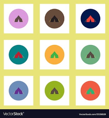 Collection of stylish icons in colorful vector image