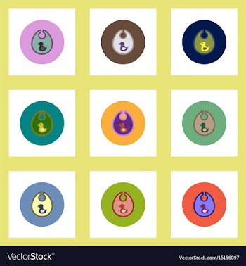 Collection of stylish icons in colorful vector image