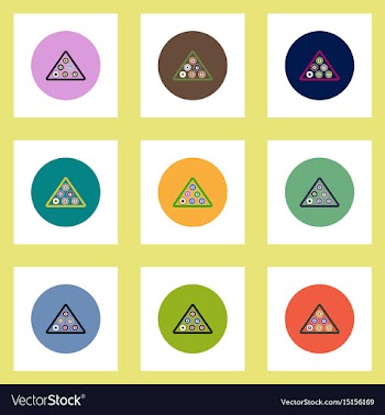 Collection of stylish icons in colorful vector image