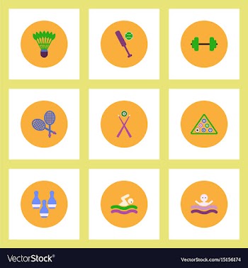 Collection of stylish icons in colorful vector image