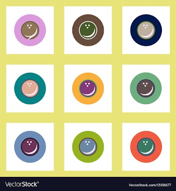 Collection of stylish icons in colorful vector image