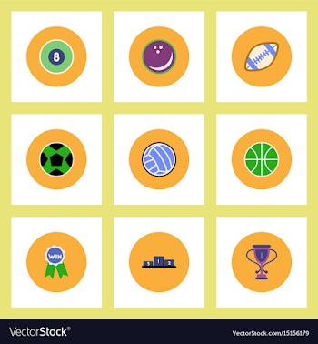 Collection of stylish icons in colorful vector image