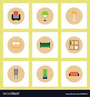 Collection of stylish icons in colorful vector image
