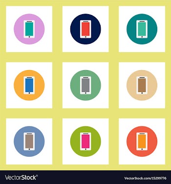 Collection of stylish icons in colorful vector image
